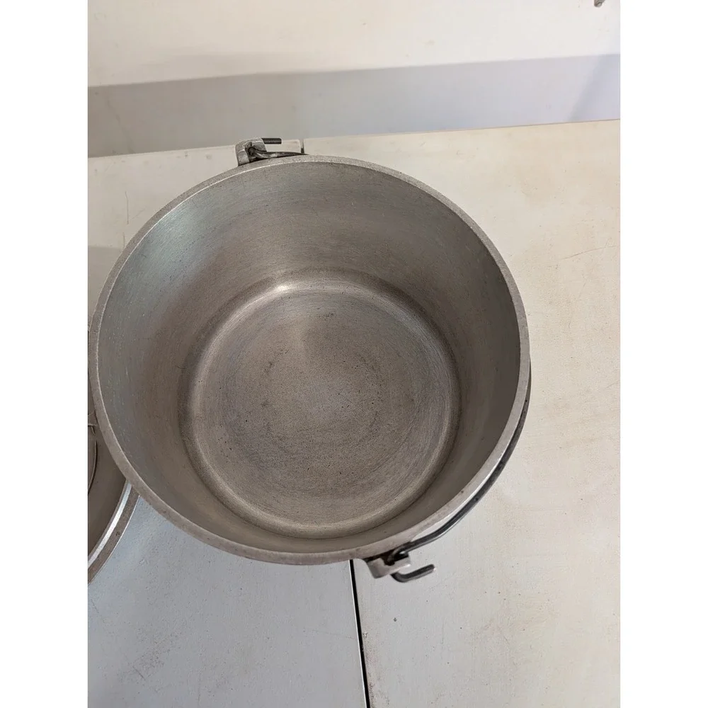 Vintage Cast Aluminum Household Institute 10 Qt Stock Pot Dutch Oven W Lid